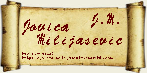 Jovica Milijašević vizit kartica